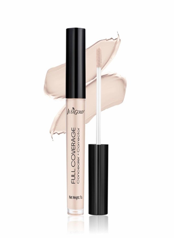 JUST GOLD Justgold Liquid Full Coverage Concealer + Corrector Matte Finish Easy to Blend Covers Spots Blemishes and Dark Circles for all Skin type (9382-01) - Image 1