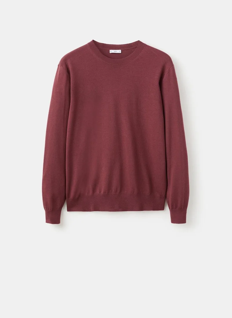 Mango Man  100% merino wool crew neck sweater for Men | Best Price UAE