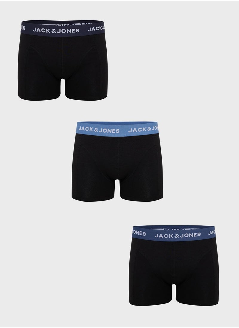 JACK & JONES - 3 Pack Logo Band Trunks - Image 1