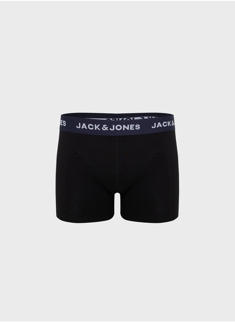 JACK & JONES - 3 Pack Logo Band Trunks - Image 1