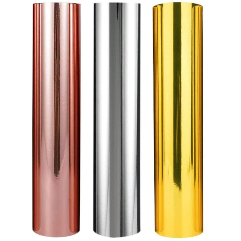 Self Adhesive Metallic Vinyl Film Gold Silver Rose Gold 30cm X 25cm For DIY Cup And Glass Decor - Image 2