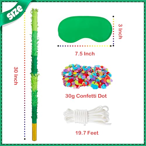 PCFING 30 Inch Piata Stick Kit Green Very Sturdy Will Not Break Suitable for Boys Girls Adults Can Have Fun at Any Party - Image 5