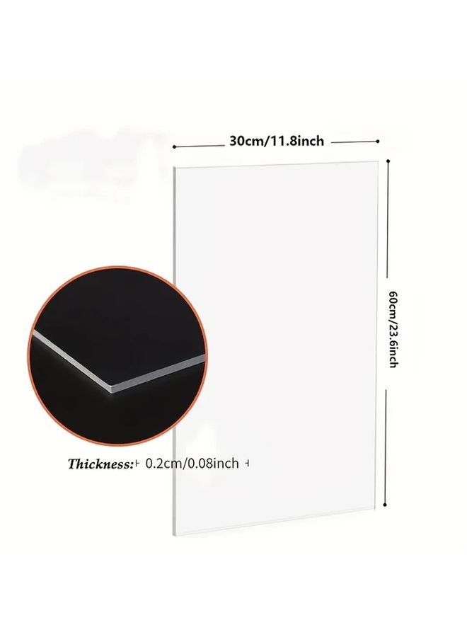 Red Acrylic Sheet 2mm Thick 11.81x23.62 Inch for DIY Crafts Frame - Image 3