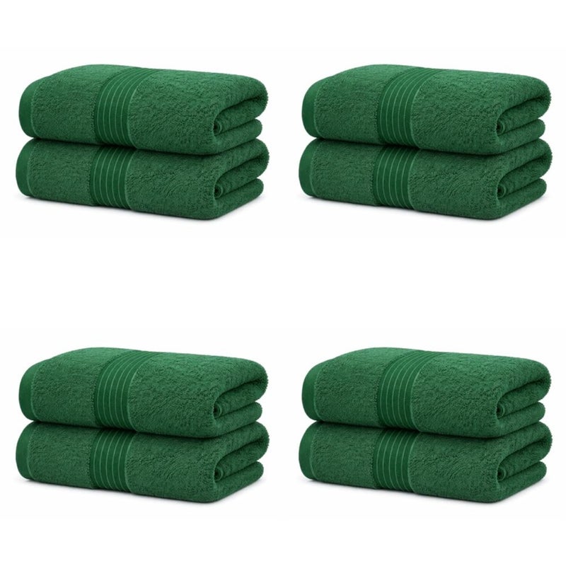 Set 4 Pack, 70 X 140 cm - 600 GSM 100% Combed Cotton Quick Drying Highly Absorbent Thick Bathroom Towels - Soft Hotel Quality for Bath and Spa - Image 1
