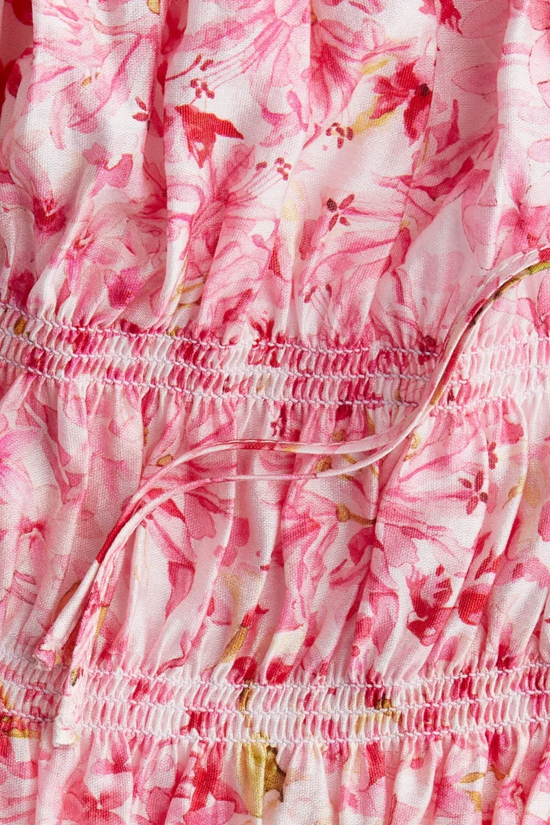 H&M Tie-strap smocked top