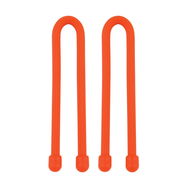 Nite Ize Original Gear Tie, Reusable Rubber Twist Tie, 6-Inch, Bright Orange, 2 Pack, Made in the USA - Image 2