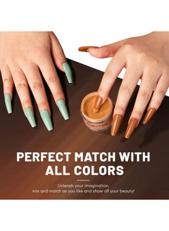 Aokitec Toffee Colors Dip Powder, 1Oz Light Brown Nail Dip Powder For French Manicure Nail Starter & Professional Home Diy Salon Use Keep Long-Lasting 28+ Dip Nails  - Image 5