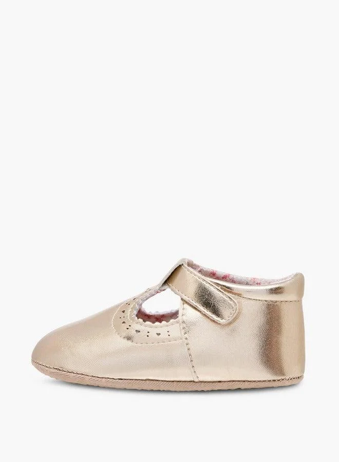 Barefeet Cutwork Detail Booties with Hook and Loop Closure