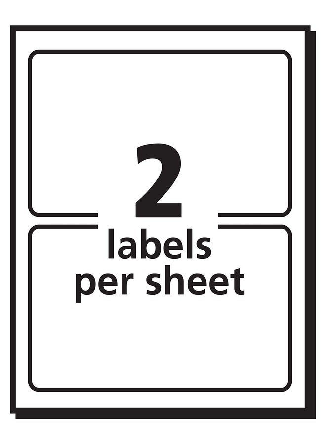 افيري بطاقات اسم قابلة للتخصيص من Avery، مقاس 2-1/3 بوصة × 3-3/8 بوصة، بيضاء مع حدود حمراء، 100 بطاقة اسم قابلة للإزالة (05143) - Image 3