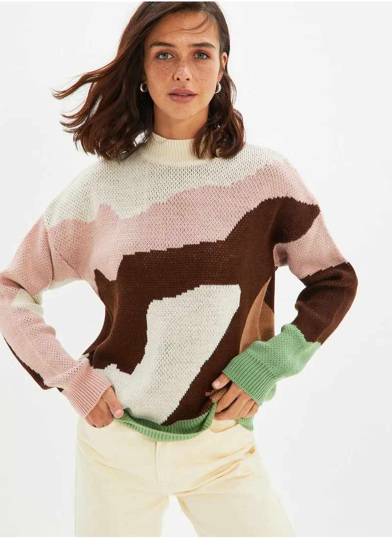 trendyol Jacquard Knitted Sweater