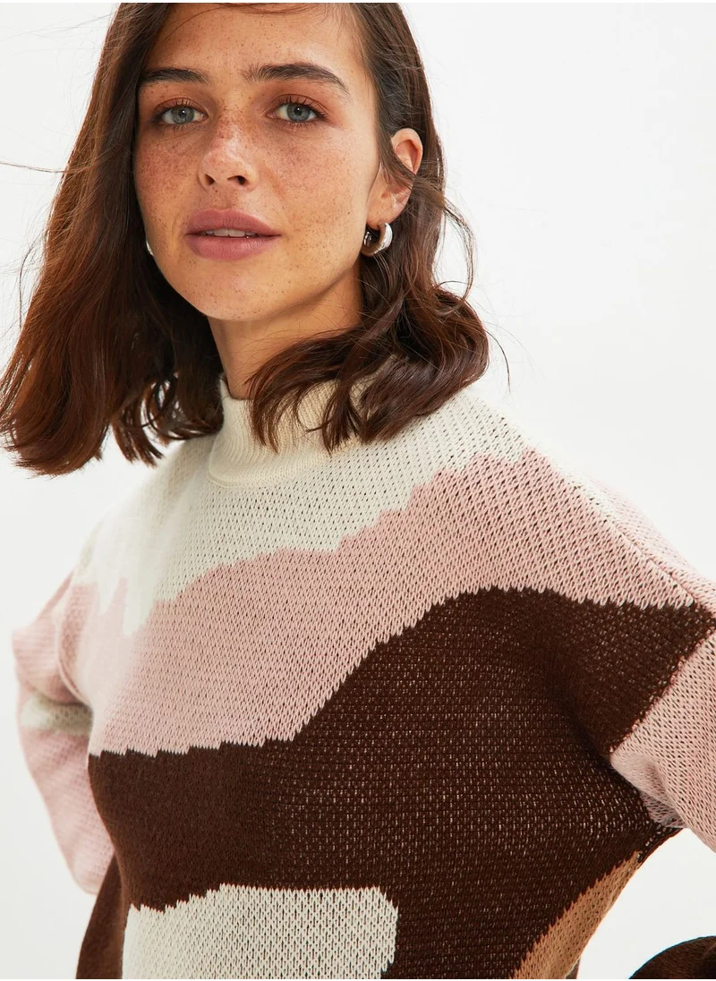 trendyol Jacquard Knitted Sweater