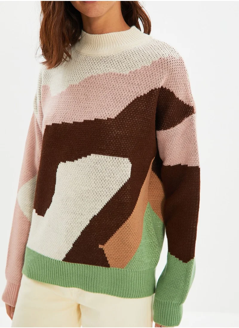 trendyol Jacquard Knitted Sweater