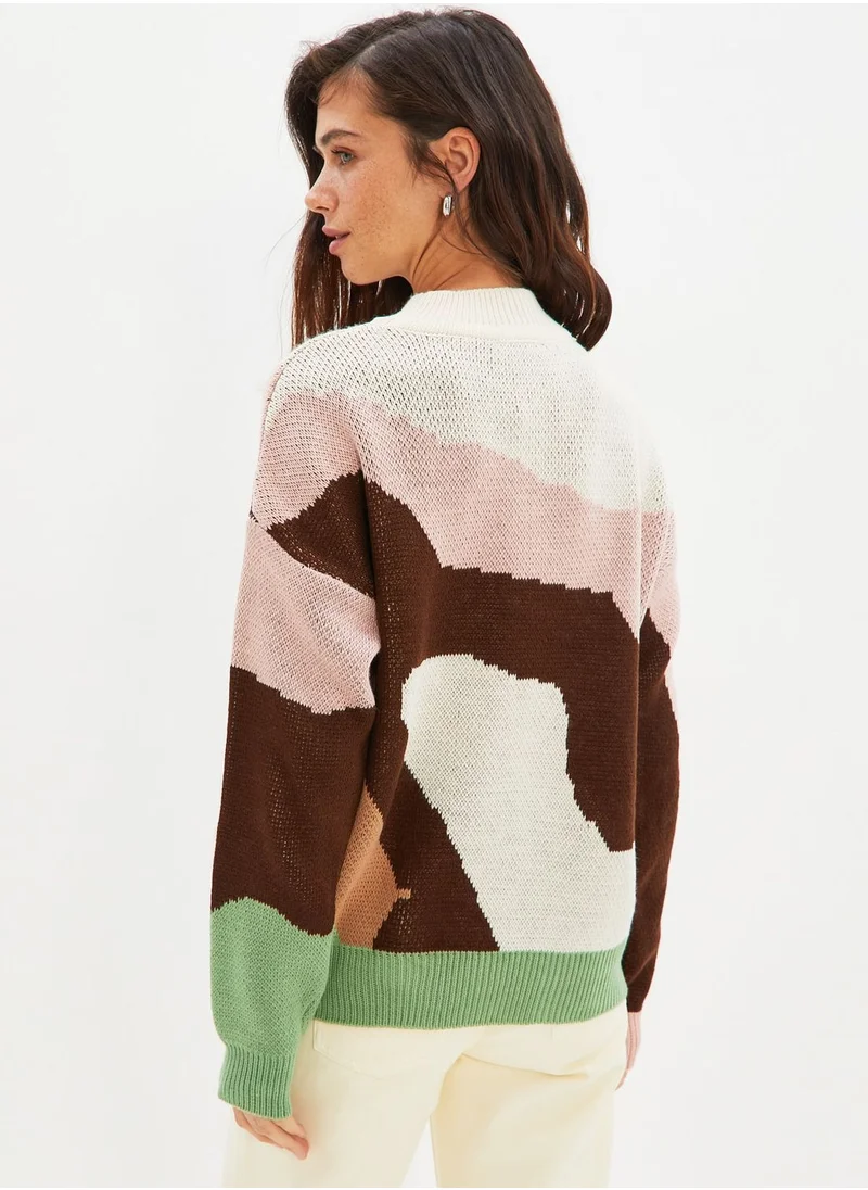 trendyol Jacquard Knitted Sweater