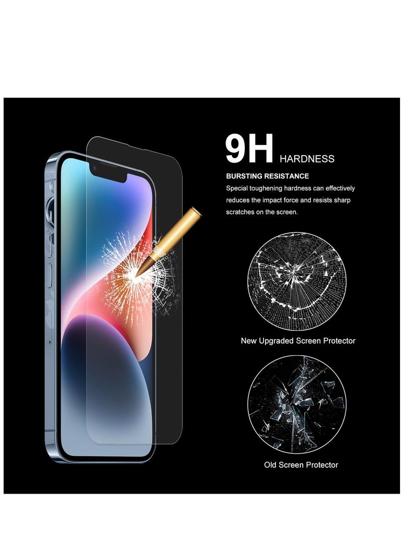 BORTONY Screen Protector for 14/14 Pro (6.1 inch) Premium HD Clear Tempered Glass Anti-Scratch Anti-Fingerprints Bubble-Free Compatible with Apple iPhone 14/14 Pro/13/13 Pro - Image 4