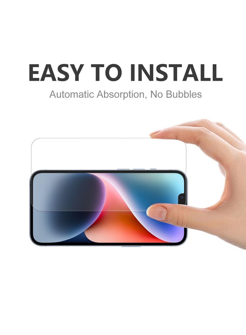 BORTONY Screen Protector for 14/14 Pro (6.1 inch) Premium HD Clear Tempered Glass Anti-Scratch Anti-Fingerprints Bubble-Free Compatible with Apple iPhone 14/14 Pro/13/13 Pro - Image 2