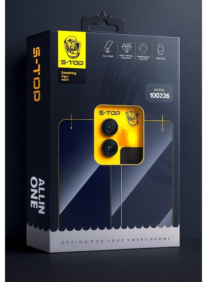 اس-توب بكج الحماية الكاملة الجديد لـ آيفون 12 (iPhone 12) مع كفر يدعم الشحن اللاسلكي (MagSafe) حماية كاملة لجهازك ضد الخدوش والسقوط, الكل في واحد (ALL IN ONE), البكج الأصلي من S-TOP - Image 1