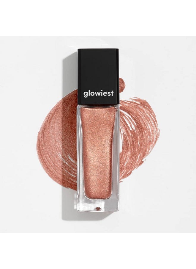 glowiest - Sophisticated Glow Eye Shadow 002 Rose Gold ; High Glitter Liquid Eyeshadow Gorgeous Shimmer & Long Lasting & Quickdrying Eye Makeup 0.24 Oz (7Ml) - Image 1