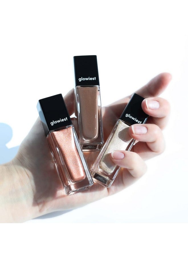 glowiest - Sophisticated Glow Eye Shadow 002 Rose Gold ; High Glitter Liquid Eyeshadow Gorgeous Shimmer & Long Lasting & Quickdrying Eye Makeup 0.24 Oz (7Ml) - Image 1