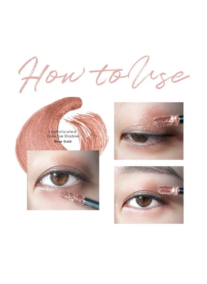 glowiest - Sophisticated Glow Eye Shadow 002 Rose Gold ; High Glitter Liquid Eyeshadow Gorgeous Shimmer & Long Lasting & Quickdrying Eye Makeup 0.24 Oz (7Ml) - Image 1