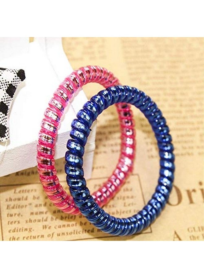 Belicia Belicia Colorful Telephone Wire Cord Hair Band Ties Band Rope Bobbles Women Girls Headwear Hair Accessories Mixed Color Perfect Quality Multicolor 10 PCS - Image 5