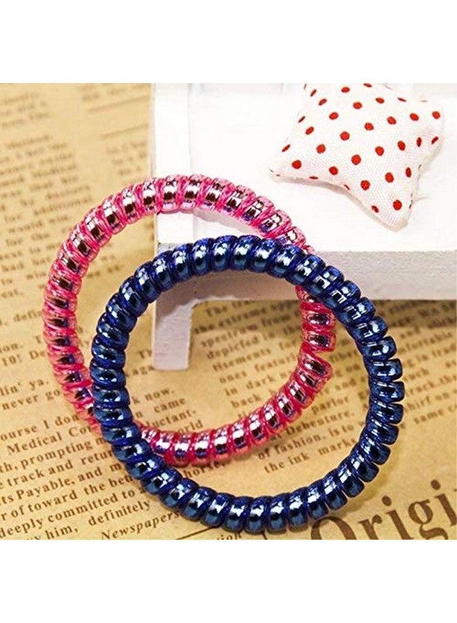 Belicia Belicia Colorful Telephone Wire Cord Hair Band Ties Band Rope Bobbles Women Girls Headwear Hair Accessories Mixed Color Perfect Quality Multicolor 10 PCS - Image 3