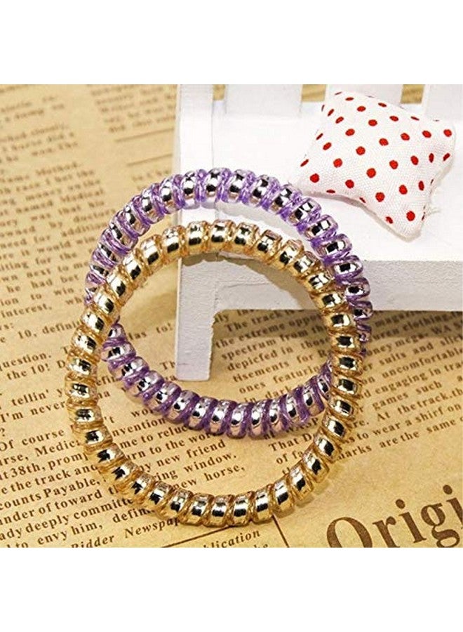 Belicia Belicia Colorful Telephone Wire Cord Hair Band Ties Band Rope Bobbles Women Girls Headwear Hair Accessories Mixed Color Perfect Quality Multicolor 10 PCS - Image 2