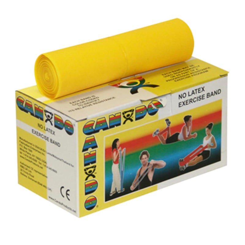 3B Scientific Cando No Latex Exercise Band - 6 Yards, Yellow, X-Light Resistance - Image 1
