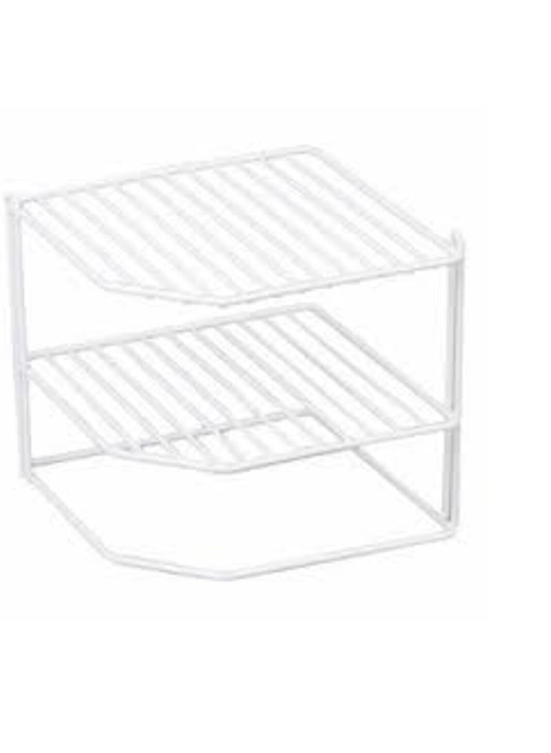 3-layer corner rack, idea for kitchen storage and organization, cabinet organizer made of iron and painted with rust-resistant paint (white) - Image 2