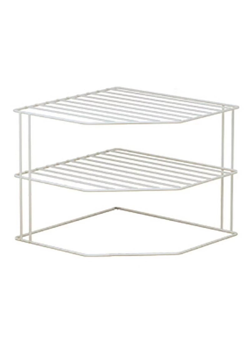 3-layer corner rack, idea for kitchen storage and organization, cabinet organizer made of iron and painted with rust-resistant paint (white) - Image 4