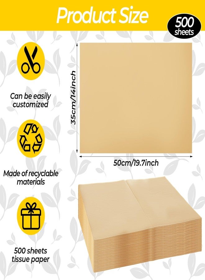 Lemecima 500 Sheets Tissue Paper 14 x 20 Inches Brown Wrapping Tissue Paper Bulk Wrap-Paper Sheets for Gift Bags Packaging Floral Filler Crafts Birthday Christmas Decor - Image 2