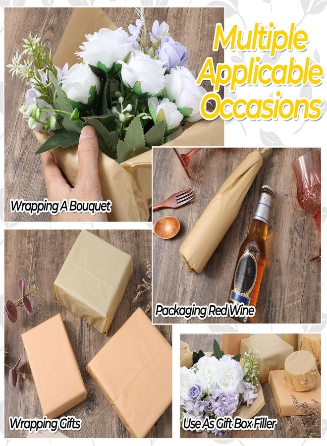 Lemecima 500 Sheets Tissue Paper 14 x 20 Inches Brown Wrapping Tissue Paper Bulk Wrap-Paper Sheets for Gift Bags Packaging Floral Filler Crafts Birthday Christmas Decor - Image 4