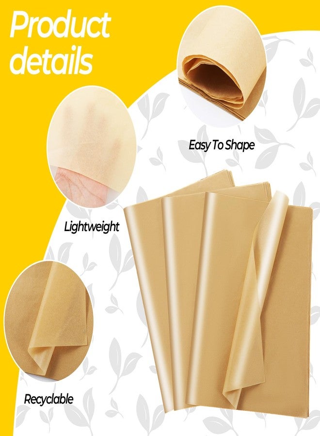 Lemecima 500 Sheets Tissue Paper 14 x 20 Inches Brown Wrapping Tissue Paper Bulk Wrap-Paper Sheets for Gift Bags Packaging Floral Filler Crafts Birthday Christmas Decor - Image 3