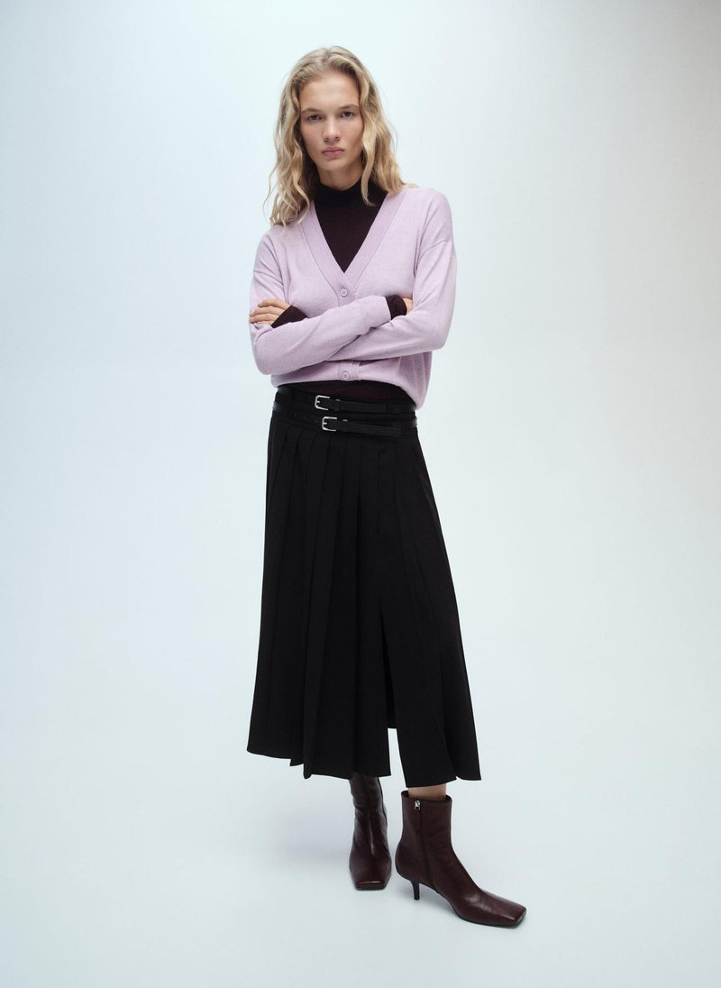 MANGO Casual V-Neck Knitted Cardigan  - Image 4