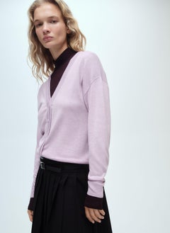 MANGO Casual V-Neck Knitted Cardigan  - Image 3