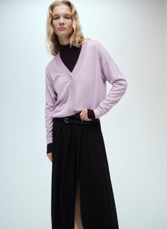 MANGO Casual V-Neck Knitted Cardigan  - Image 1