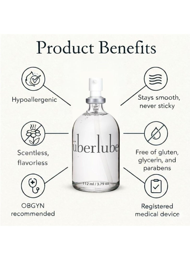 Uberlube Premium Lube Unscented, Long Lasting Sex Lube, Waterproof, Ultra Smooth Performance, Personal Lubricant for Privacy & Toys, Vaginal & Anal Use, OBGYN Recommended - Image 3