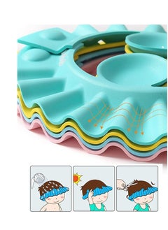 Baby Shower Cap | Adjustable Silicone Shampoo Bath Cap, Durable and Safe Waterproof Shampoo Shower Cap  Silicone Bathing Hat, Infants Soft Protection Hat, Safety Visor Cap Hat (Green)