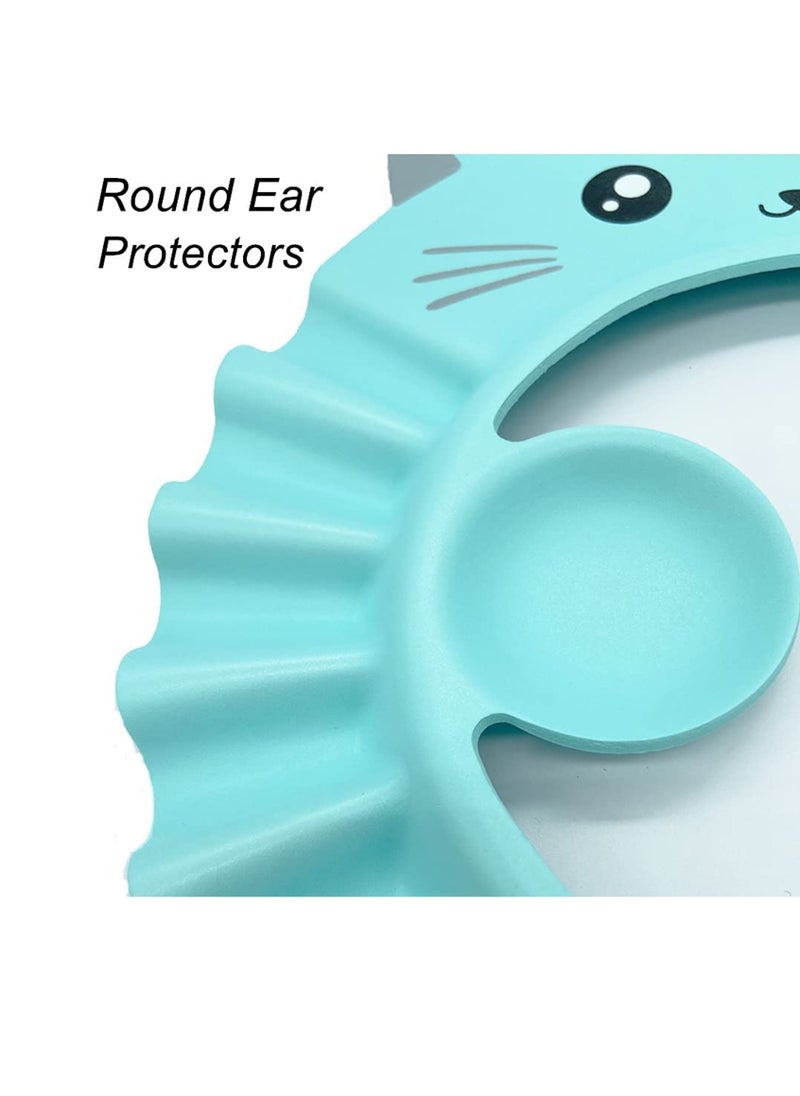 SYOSI - Baby Shower Cap | Adjustable Silicone Shampoo Bath Cap, Durable and Safe Waterproof Shampoo Shower Cap  Silicone Bathing Hat, Infants Soft Protection Hat, Safety Visor Cap Hat (Green) - Image 1