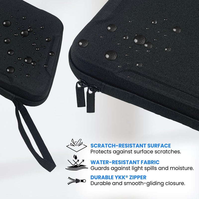 Dyazo 13.6-13.3-13 Inch Hard Shell Laptop Sleeve Case | Shockproof & Water Resistant EVA Protective Cover with Handle | Compatible for MacBook Pro/Air M2 M1, Dell, HP, Lenovo and ASUS (Black) - Image 4
