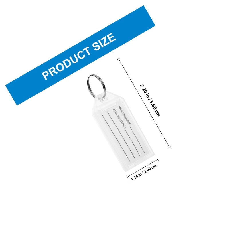 30 Plastic White Key Tags With Flip Covers For Hotel Office Luggage Organization - Image 3