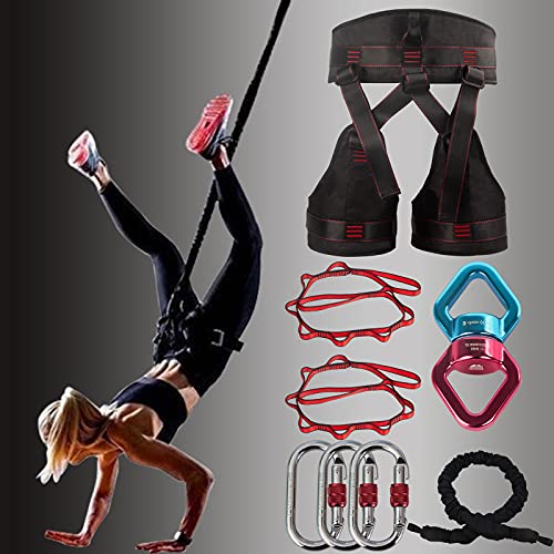 DASKING Natural Latex Resistance Bands Set 3Level for Suspension Trainer for Home Gym Yoga Recovery Adjustable Harness Exercise Guide