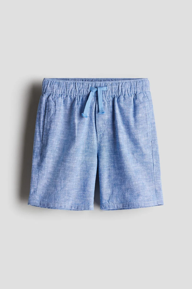 اتش اند ام Linen-blend shorts