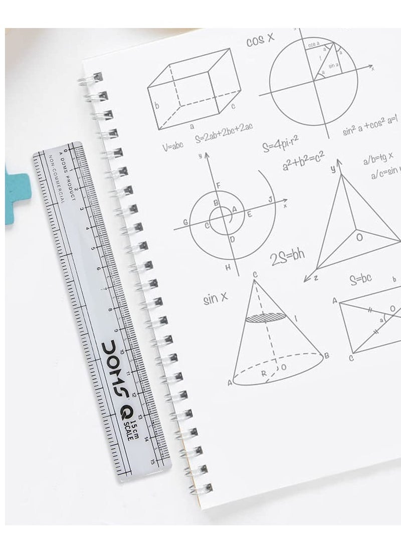 DOMS ميزان شفاف من سلسلة DOMS Q مقاس 15 سم (عبوة من 10 قطع) - Image 4