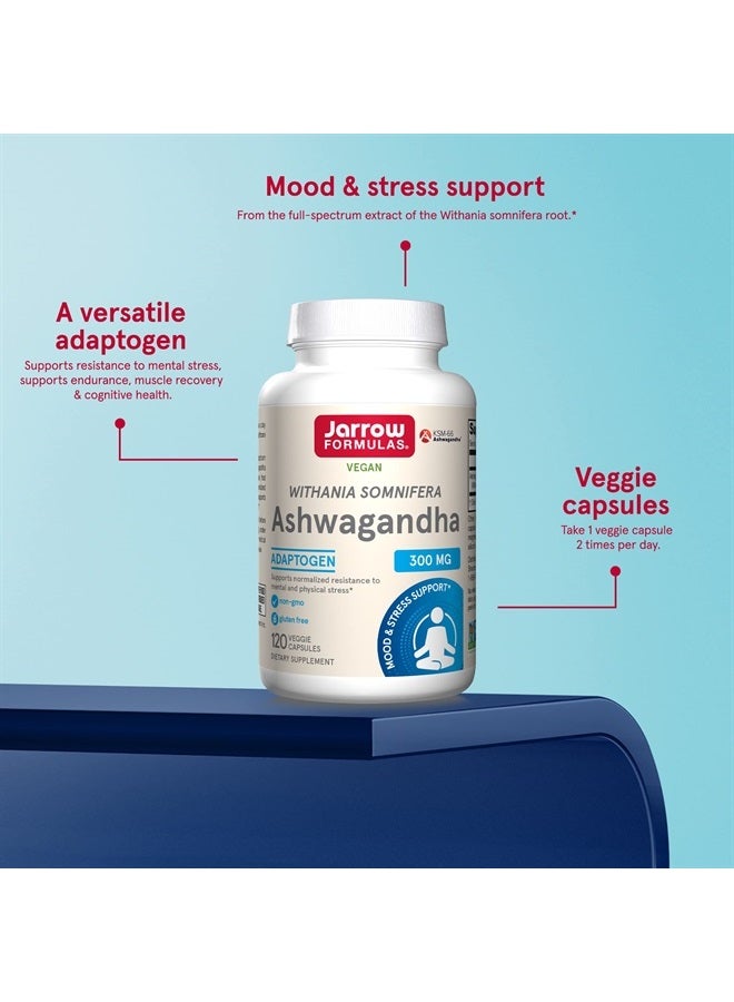 jarrow formulas Ashwagandha 300 mg- 120 Veggie Capsules- Overall Health & Resistance to Fatigue- Supplement Supports Endurance, Muscle Recovery & Cognitive Health- 60 Servings (PACKAGING MAY VARY) - Image 5