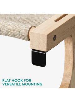 Navaris Navaris Cat Window Perch for Large Cats - Heavy Duty Wooden Cat Window Hammock, Cat Window Seat for Indoor Cats, Cat Window Shelf, Cat Bed for Window Sill, Bedside, Drawer, and Other Furnitures  - Image 4