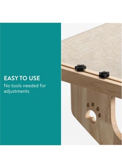 Navaris Navaris Cat Window Perch for Large Cats - Heavy Duty Wooden Cat Window Hammock, Cat Window Seat for Indoor Cats, Cat Window Shelf, Cat Bed for Window Sill, Bedside, Drawer, and Other Furnitures  - Image 3