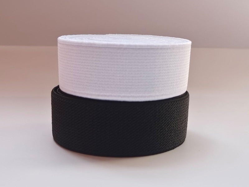 MONIDOOR 2 Inch Elastic Bands 2 Yards 2 Colors Double-Side Twill Woven Elastic Flat Heavy Stretch Elastic for Sewing Pants Waistband (Mixed Color 5, 2 Inch, 225036) - Image 5
