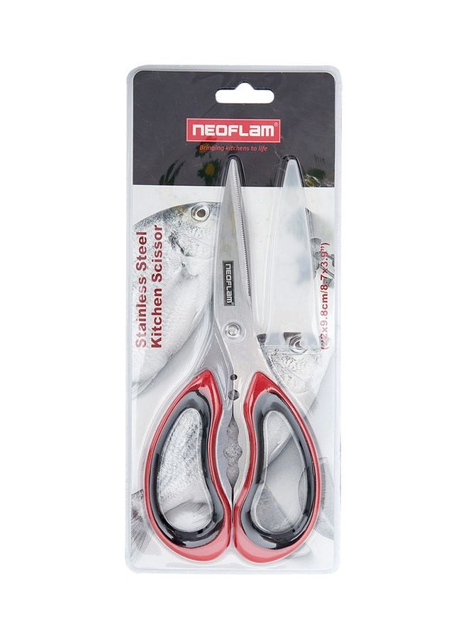 Sturdy Kitchen Scissor Black/Red/Silver 22x9.8cm
