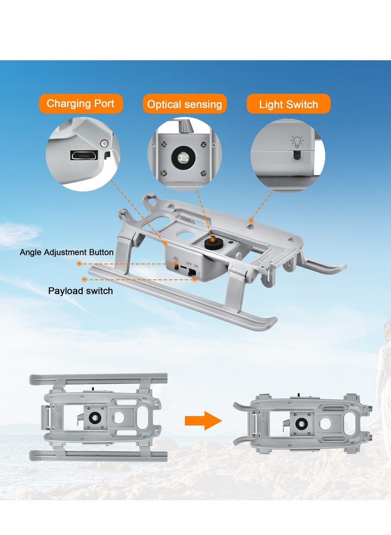 SYOSI - Air Drop System with Landing Gear for DJI Air 2s/Mavic Air 2 Drone Foldable Air Drop Release Multi-scene Air Drop Device Throw Throw Throw Thrower Fish Bait Ring Remote Drop Expansion Accessories - Image 1