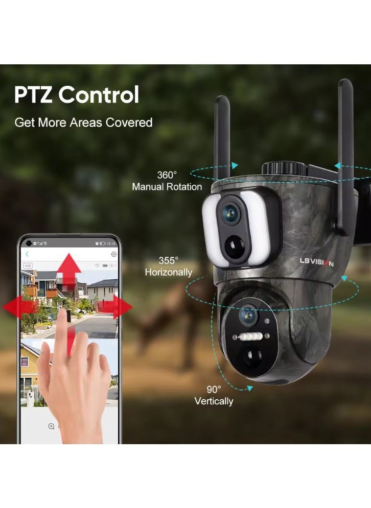 LS Vision Binocular Solar Camera Wifi Monitoring 4G Wireless Mobile Phone Monitoring Night Vision HD Camouflage Camera  - Image 4